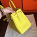 Hermes Soufre Epsom Birkin 30cm Handmade Bag