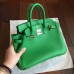 Hermes Bamboo Clemence Birkin 25cm Handmade Bag