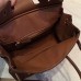 Hermes Brown Clemence Birkin 25cm Handmade Bag