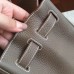 Hermes Etoupe Clemence Birkin 25cm Handmade Bag