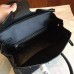 Hermes Black Clemence Birkin 25cm Handmade Bag