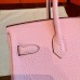 Hermes Pink Clemence Birkin 25cm Handmade Bag