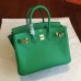 Hermes Bamboo Epsom Birkin 25cm Handmade Bag