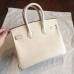 Hermes Beige Epsom Birkin 25cm Handmade Bag