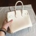 Hermes Beige Epsom Birkin 25cm Handmade Bag