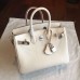 Hermes Beige Epsom Birkin 25cm Handmade Bag