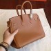 Hermes Brown Epsom Birkin 25cm Handmade Bag