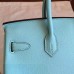 Hermes Blue Atoll Epsom Birkin 25cm Handmade Bag