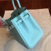 Hermes Blue Atoll Epsom Birkin 25cm Handmade Bag