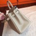 Hermes Grey Epsom Birkin 25cm Handmade Bag