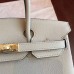 Hermes Grey Epsom Birkin 25cm Handmade Bag