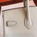 Hermes Grey Epsom Birkin 25cm Handmade Bag