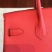 Hermes Rose Red Epsom Birkin 25cm Handmade Bag