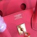 Hermes Rose Red Epsom Birkin 25cm Handmade Bag