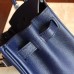 Hermes Sapphire Epsom Birkin 25cm Handmade Bag
