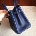 Hermes Sapphire Epsom Birkin 25cm Handmade Bag