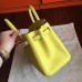 Hermes Soufre Epsom Birkin 25cm Handmade Bag