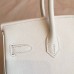 Hermes White Epsom Birkin 25cm Handmade Bag