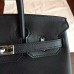 Hermes Black Swift Birkin 25cm Handmade Bag