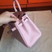 Hermes Rose Dragee Swift Birkin 25cm Handmade Bag