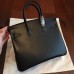 Hermes Black Box Birkin 25cm Handmade Bag