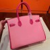 Hermes Pink Espom Horseshoe Brikin 30cm Handmade Bag