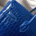 Hermes Blue Electric Birkin 30cm Crocodile Niloticus Shiny Bag