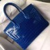Hermes Blue Electric Birkin 30cm Crocodile Niloticus Shiny Bag