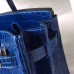 Hermes Blue Electric Birkin 30cm Crocodile Niloticus Shiny Bag