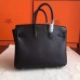 Hermes Black Swift Birkin 30cm Handmade Bag