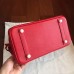 Hermes Red Epsom Birkin 25cm Handmade Bag