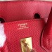 Hermes Red Epsom Birkin 25cm Handmade Bag