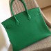 Hermes Bamboo Clemence Birkin 35cm Handmade Bag