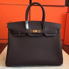 Hermes Cafe Clemence Birkin 35cm Handmade Bag