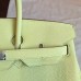 Hermes Curry Clemence Birkin 35cm Handmade Bag