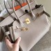 Hermes Grey Clemence Birkin 35cm Handmade Bag
