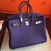 Hermes Iris Clemence Birkin 35cm Handmade Bag