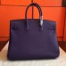 Hermes Iris Clemence Birkin 35cm Handmade Bag