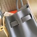 Hermes Blue Lin Clemence Birkin 35cm Handmade Bag