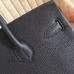 Hermes Black Clemence Birkin 35cm Handmade Bag