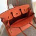 Hermes Orange Clemence Birkin 35cm Handmade Bag