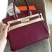 Hermes Ruby Clemence Birkin 35cm Handmade Bag