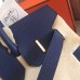 Hermes Sapphire Clemence Birkin 35cm Handmade Bag