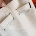 Hermes White Clemence Birkin 35cm Handmade Bag
