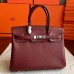 Hermes Bordeaux Epsom Birkin 35cm Handmade Bag