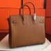 Hermes Brown Epsom Birkin 35cm Handmade Bag