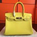 Hermes Jaune Epsom Birkin 35cm Handmade Bag