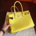 Hermes Jaune Epsom Birkin 35cm Handmade Bag