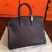 Hermes Black Epsom Birkin 35cm Handmade Bag