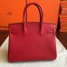 Hermes Red Epsom Birkin 35cm Handmade Bag